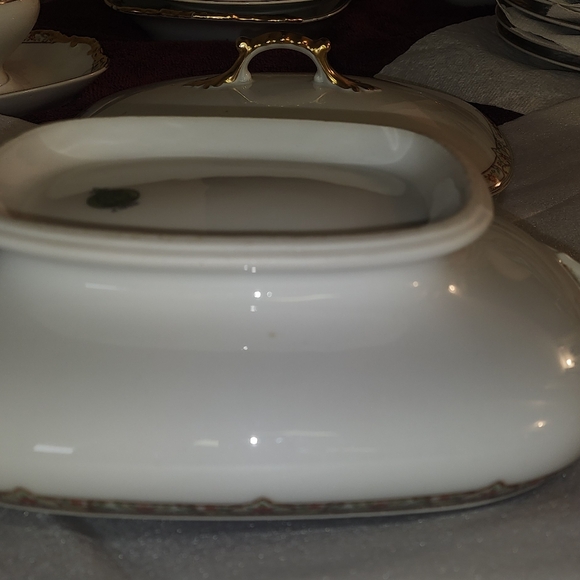 24k Gold Antique Vignaud Limoges France- Pattern VIG167. Serving dishes. - Picture 12 of 16